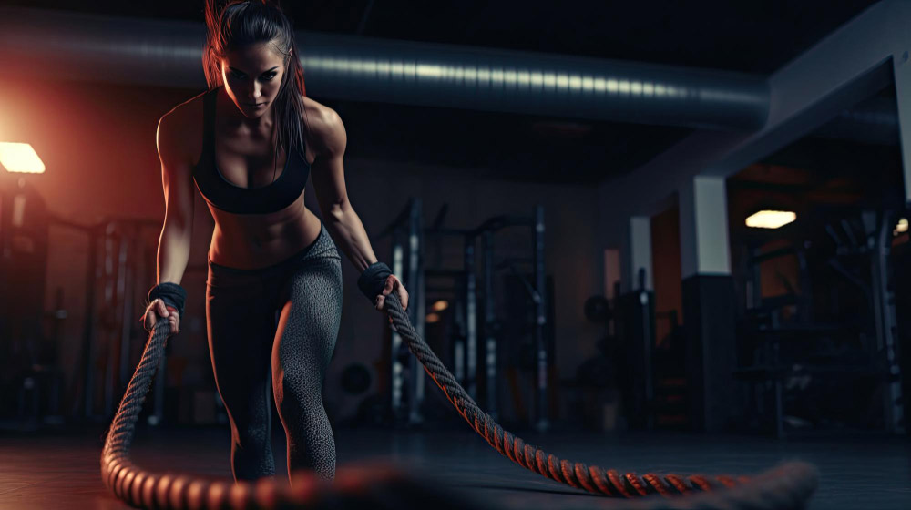 Chica Cuerdas Crossfit